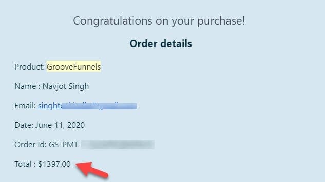 GrooveFunnels Invoice